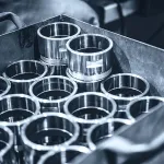 Steel parts protected with long-lasting water-based rust preventative after CNC turning.