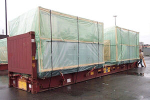 Large assets protected with water-based VCI rust preventative for export shipping.