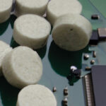 Flash corrosion VCI tablets near circuit board to protect against corrosion