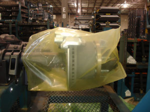 Rotor packaged in ZERUST ICT520-HS High-Strength VCI Film.