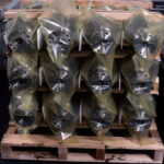Axles during shipment secured with ZERUST Ferrous VCI film