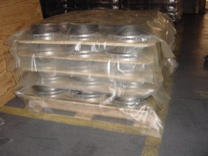 Rotors packaged in ZERUST ICT510-CLHD High Density VCI Film during shipment.