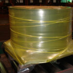 Metal coil secured with VCI stretch film for corrosion prevention