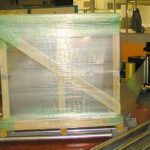 Wooden crate wrapped with ICT510-SM for rust-free storage