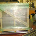 Wooden crate wrapped with ICT510-SM for rust-free storage