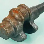 Initial condition of a rusty cast part before using Safe Rust Remover