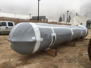 Heat exchanger wrapped in Outdoor VCI Shrink Film for preservation