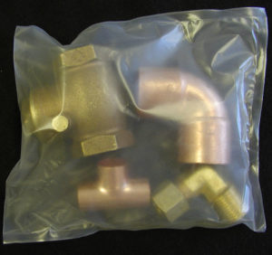 Copper components encased in ZERUST Non-Ferrous VCI Film