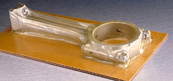 Connecting rod affixed to board with ICT510-SK