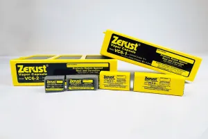 Display of ZERUST Vapor Capsule series for various protection scopes