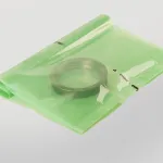 Metal part enveloped in a ZERUST ICT510-C Multimetal VCI Poly Bag