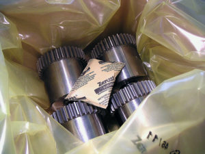 ActivPak VCI sachets used to protect parts during transit
