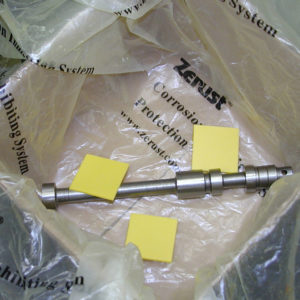 VCI emitter plastic tabs used with VCI packaging for comprehensive corrosion protection