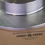 Close-up of Brake Rotor on ZERUST ICT430-35SR VCI Scrim Paper showing multimetal VCI protection.