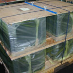 Components protected with water-based rust inhibitor liquid for shipping and storage.
