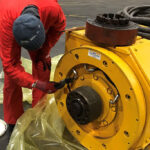 Large oil and gas equipment receiving ZERUST® AxxaCoat™ 90B HFS treatment for enhanced outdoor rust prevention
