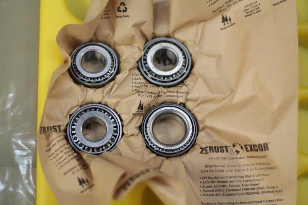 Bearings wrapped in Premium VCI Paper for corrosion protection