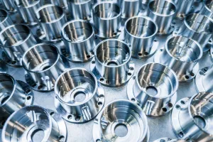 CNC aerospace parts protected with water-based rust inhibitor for corrosion resistance.