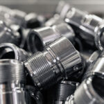 Machined metal parts cleaned with metal cleaner for a pristine surface.