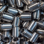Shiny steel parts cleaned with industrial parts washer fluid for rust prevention.