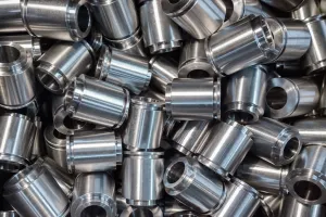 Small CNC-turned steel parts cleaned with industrial parts washer for optimal protection.