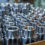 Close-up of steel parts cleaned with water-based degreaser for superior cleaning.