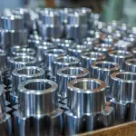 Close-up of steel parts cleaned with water-based degreaser for superior cleaning.