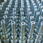 Steel rods cleaned with AxxaWash KMS-220 for a corrosion-free finish.