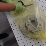 End of VCI Tubing zip-tied closed, highlighting the ease of secure packaging.