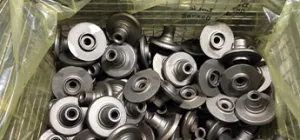 Cast parts packaged in a large gusset bag made from ICT510C-AN Film