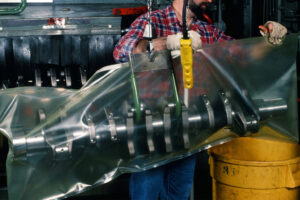 Large crankshaft packaged in ICT510C-AN Film