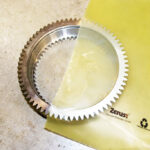 Protective packaging for a large gear demonstrating ZERUST technology.