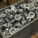 Stamped metal parts cleaned and protected with Axxatec DA-24C Yellow metal rust preventative and cleaner
