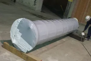 industrial equipment prepared for shipment protection