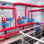 Hydrostatic testing in a boiler room using water treatment concentrate