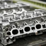 Engine coated with ZERUST Axxanol 758 VCI Oil on a manufacturing line.