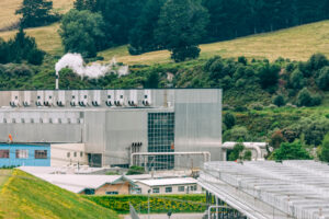 Biomass energy facility with boilers and steam turbines at risk of corrosion.