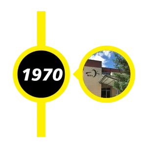 1970 timeline marker with NTIC building
