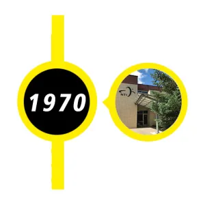 1970 timeline marker with NTIC building
