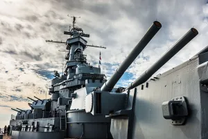 Fully constructed navy vessel utilizing corrosion protection for ship voids