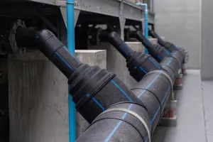 air cooled water chillers with piping system.