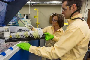 ZERUST laboratory personnel conducting tests to evaluate the need for VCI protection