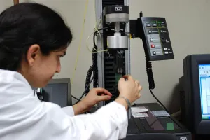 Quality Control Testing performed by ZERUST laboratory personnel using dart impact equipment