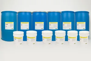 ZERUST AxxaWash products for ultrasonic parts washer cleaner in drums and pails