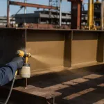 Sprayable Rust Preventative Coating protecting fabricated steel structure for land shipment